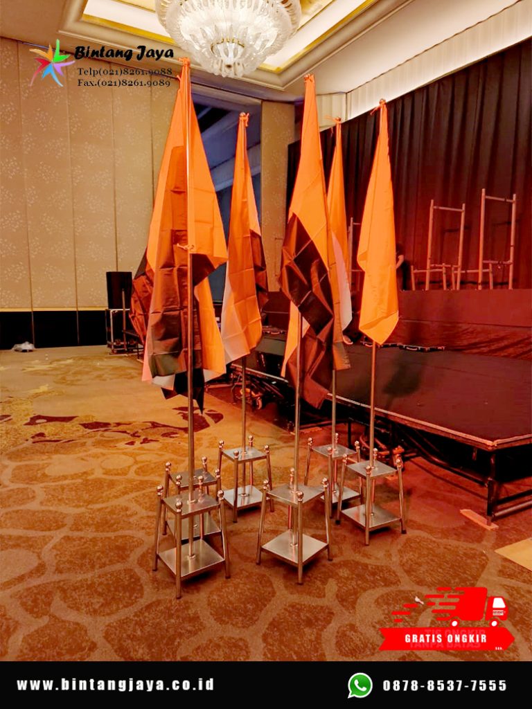 Jasa Sewa Tiang Bendera VIP Satinless di Jakarta