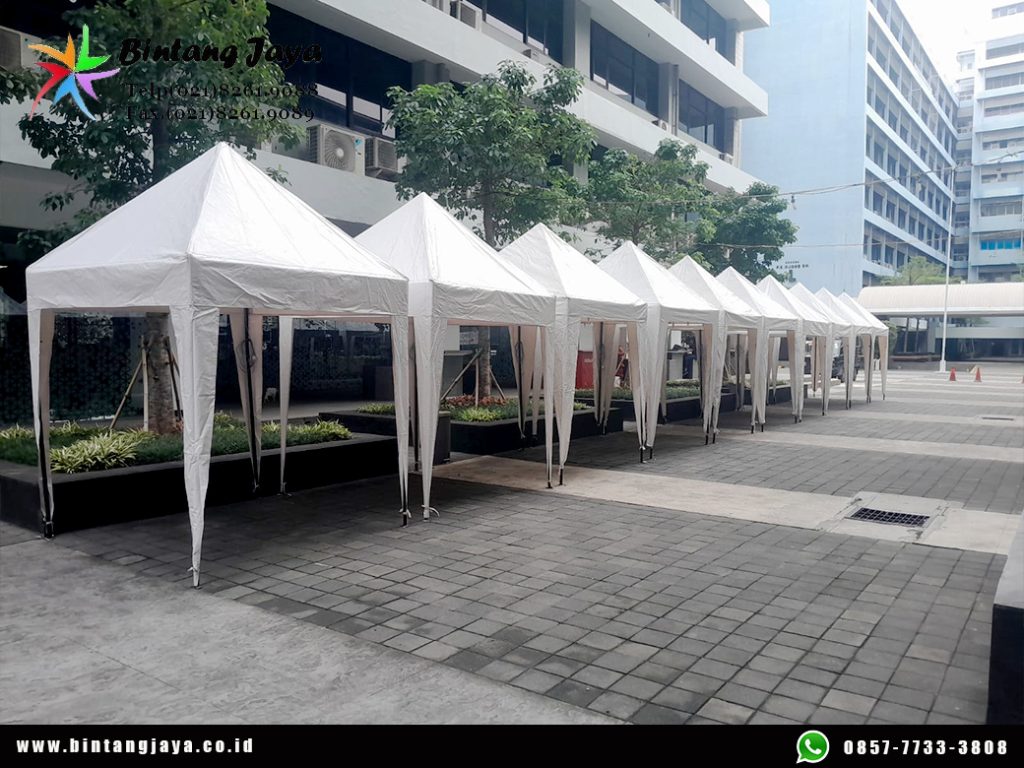 Sewa Tenda Bazar Putih Ready Banyak Support Event Jakarta