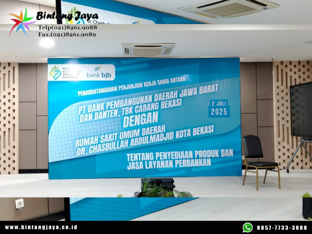 Jasa Sewa backdrop Event RSUD Bekasi