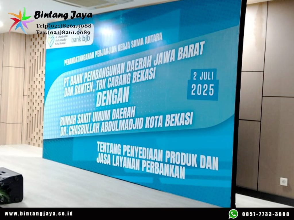 Jasa Sewa backdrop Event RSUD Bekasi