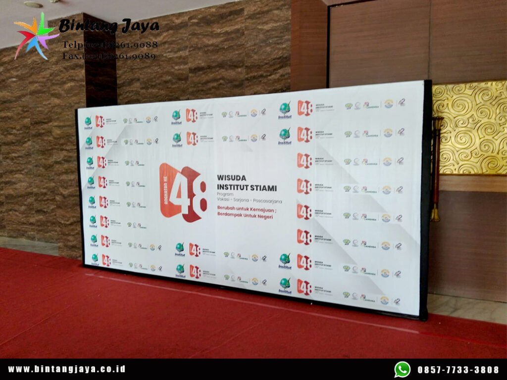 Sewa Backdrop Plus Banner Printing Event Jakarta