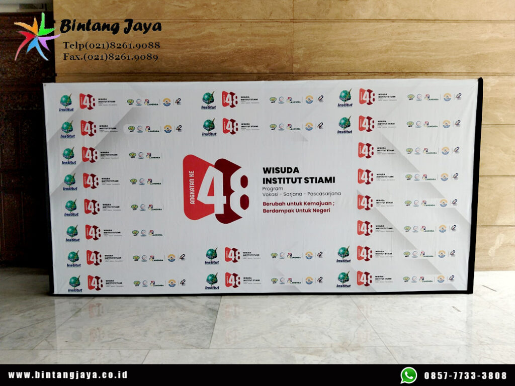Sewa Backdrop Plus Banner Printing Event Jakarta