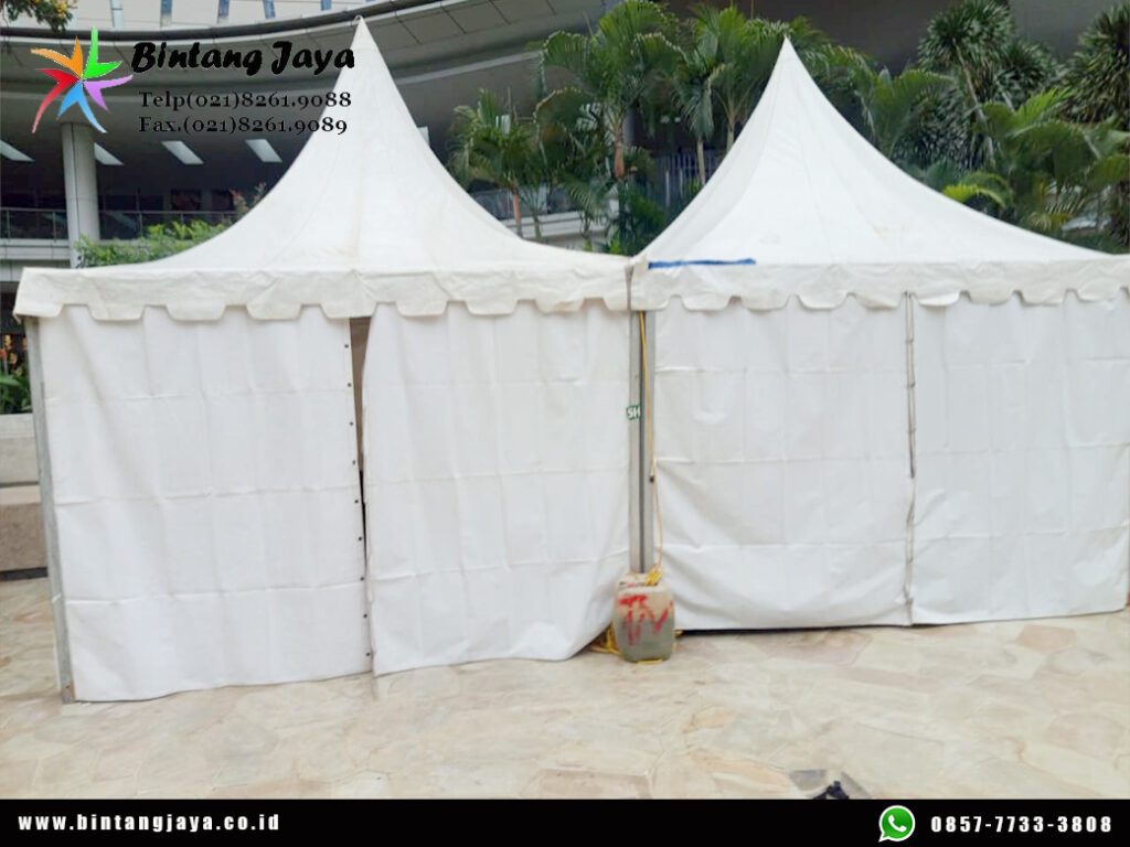 Sewa Tenda Kerucut Full Dinding Include Lampu Event Jakarta