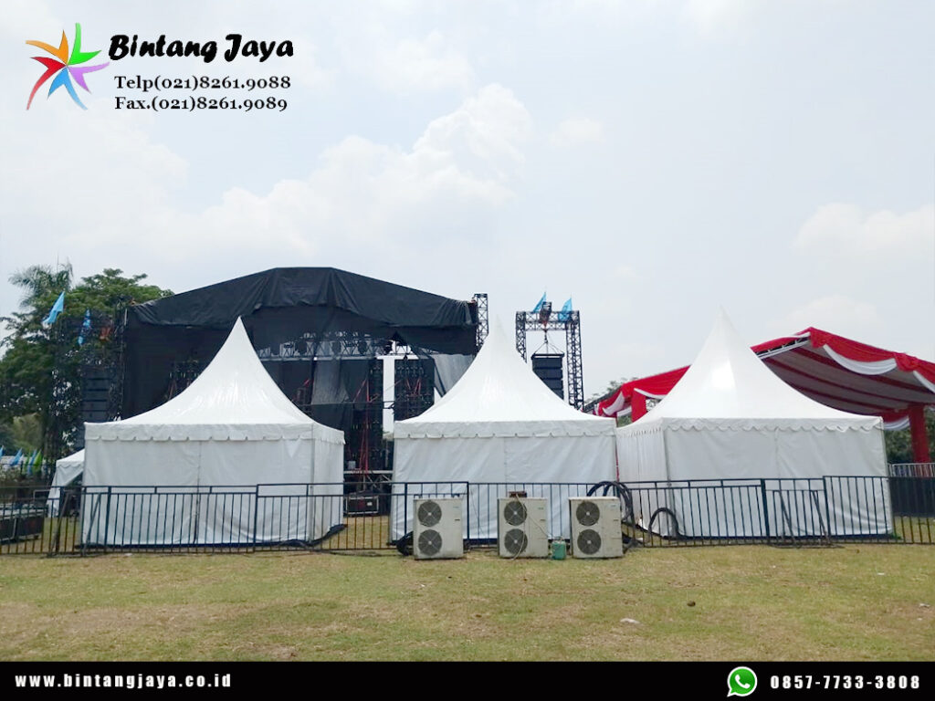 Sewa Tenda Kerucut Full Dinding Include Lampu Event Jakarta