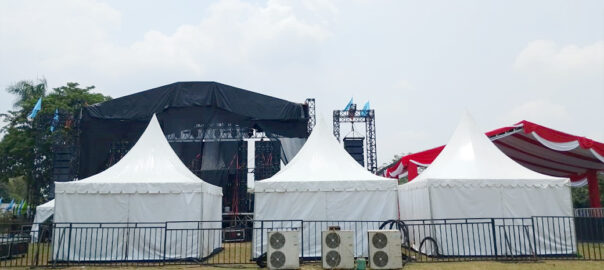 Sewa Tenda Kerucut Full Dinding Include Lampu Event Jakarta