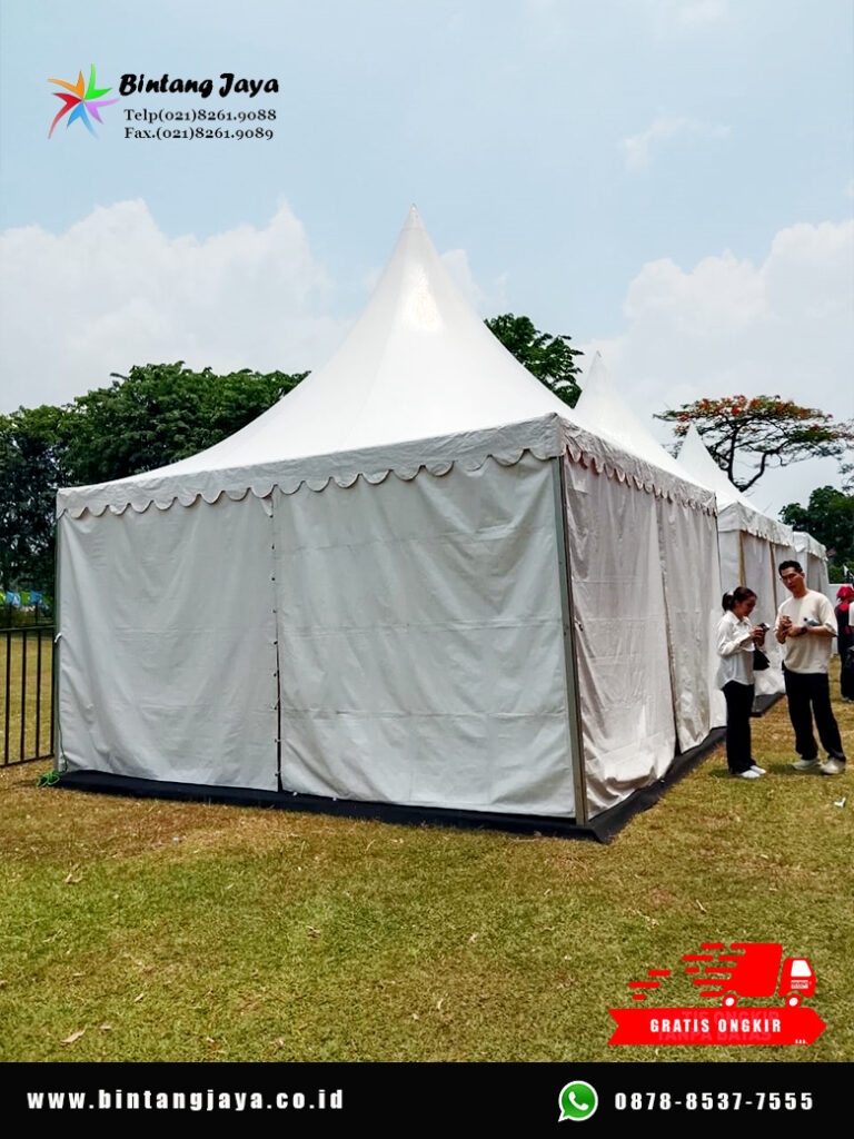 Sewa Tenda Kerucut Full Dinding Include Lampu Event Jakarta