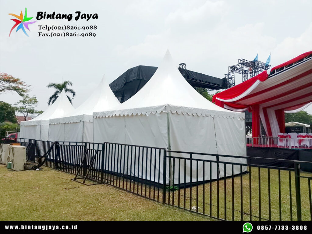 Sewa Tenda Kerucut Full Dinding Include Lampu Event Jakarta