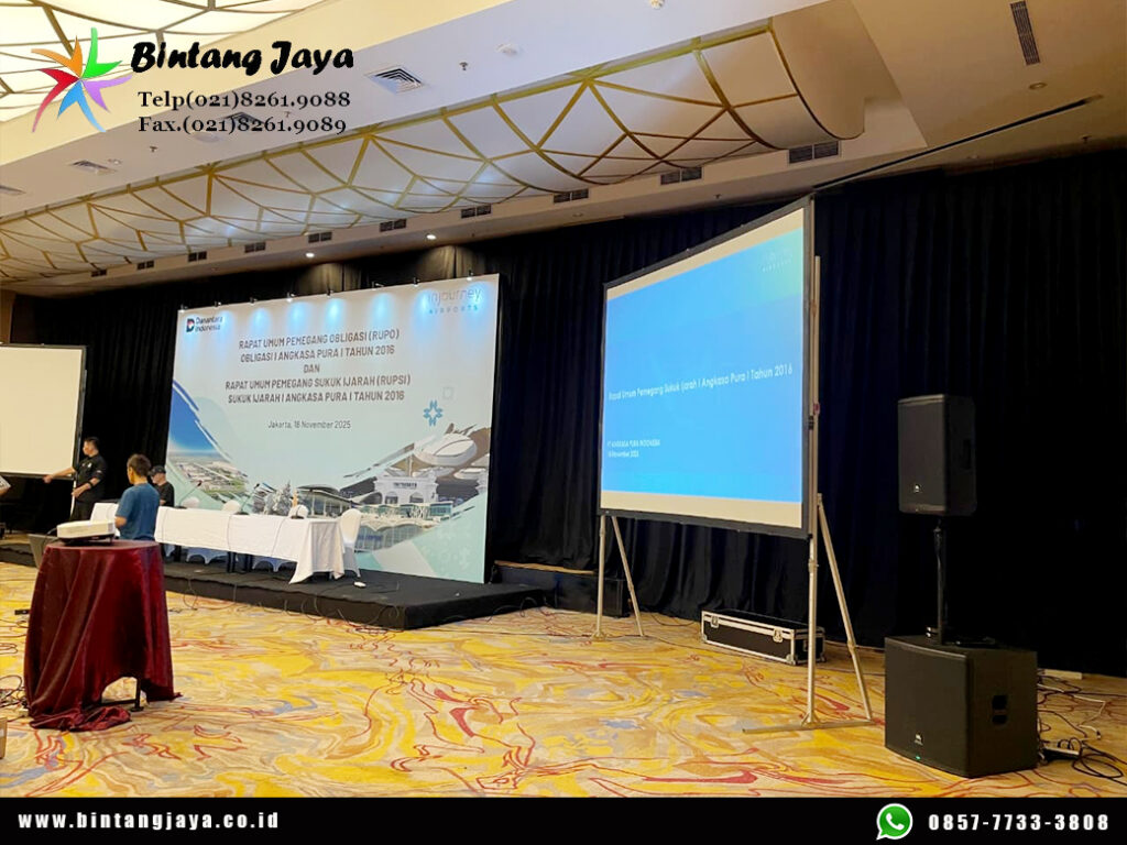 Rental Tirai Hitam Tebal Bahan Lotto Area Jabodetabek