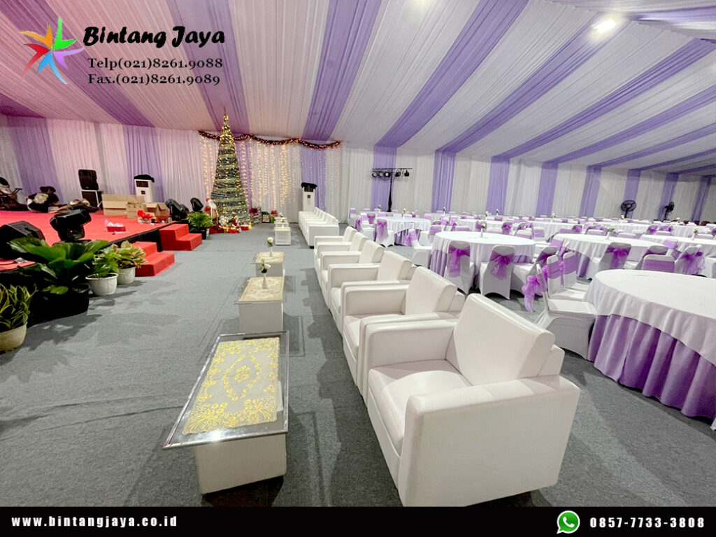 Rental Sofa Kotak, Meja VIP Kaca Dan Tenda Serut Area Bekasi