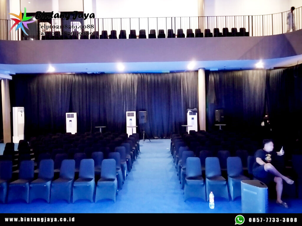 Rental Tirai Hitam, Kursi, Meja Bulat, Barstool Pulomas Jakarta