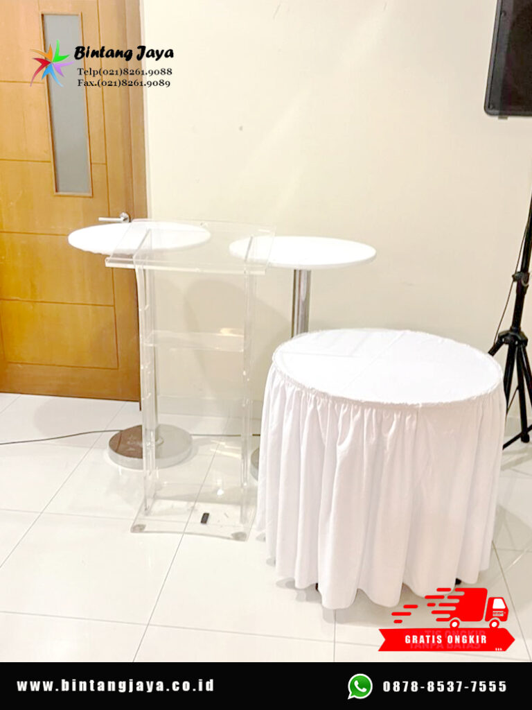 Rental Tirai Hitam, Kursi, Meja Bulat, Barstool Pulomas Jakarta