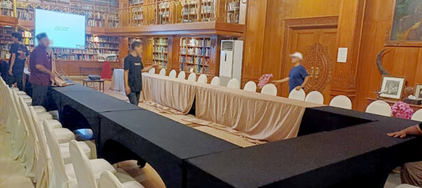 Sewa Meja Barstool dan Meja IBM Event Wisma Habibie Jakarta