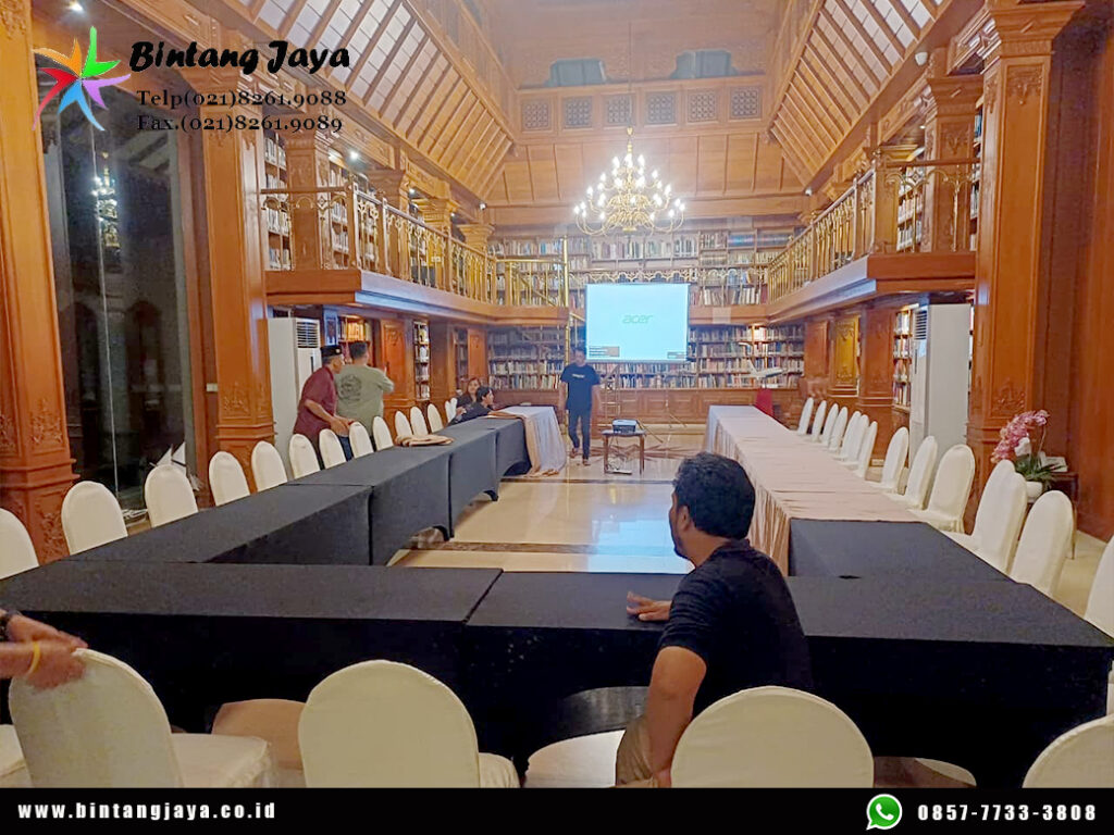Sewa Meja Barstool dan Meja IBM Event Wisma Habibie Jakarta