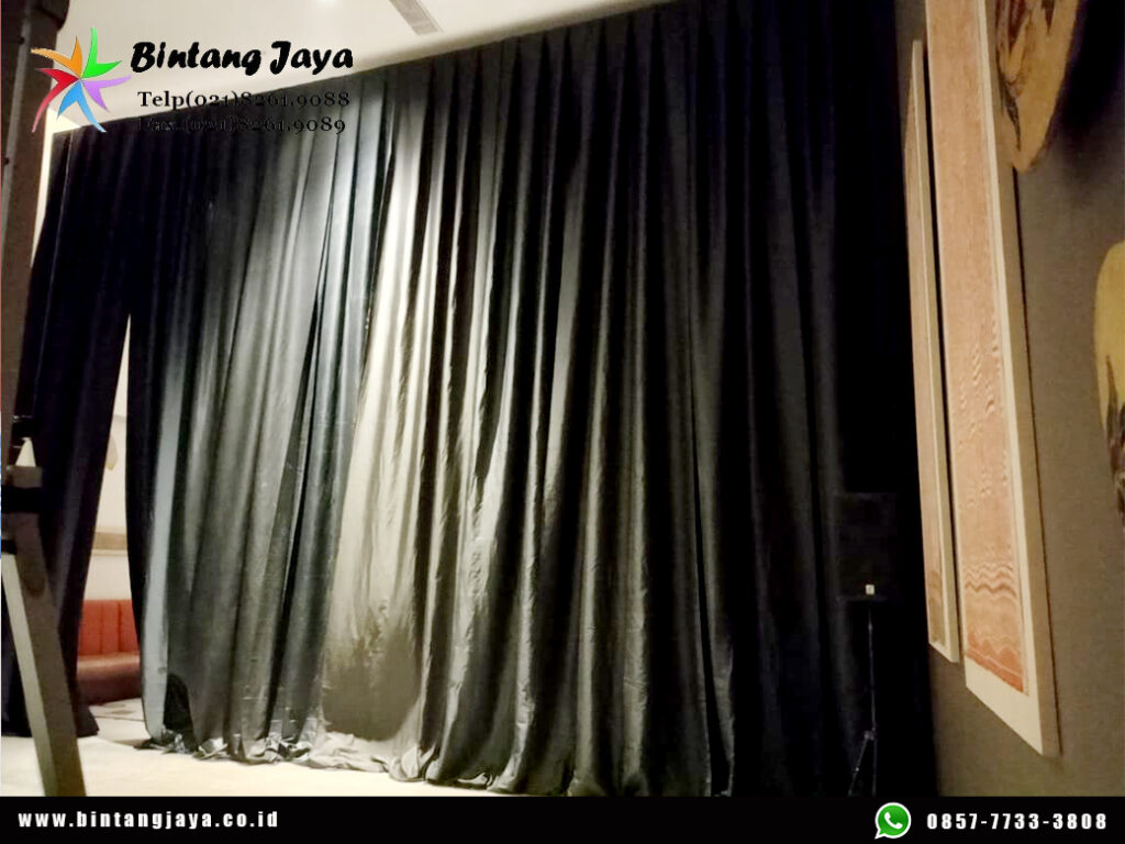 Sewa Tirai Lotto Hitam Tebal Event Discovery SCBD