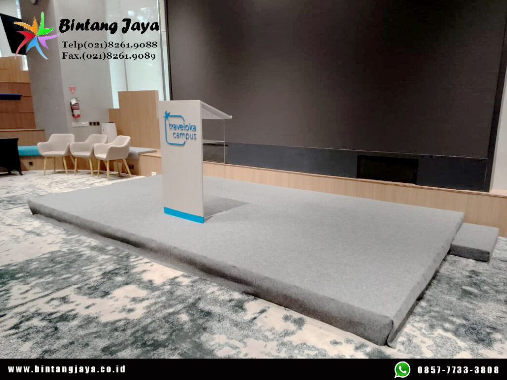 Sewa Panggung Rendah 20cm untuk Seminar, Talkshow, dan Event