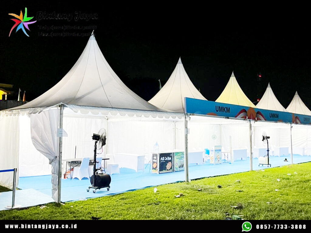 Sewa Tenda Kerucut untuk Area Festival dan Market Day