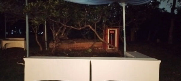 Sewa Tenda Plafon, Tenda Bazar, Meja Kotak, Kursi Futura BSD
