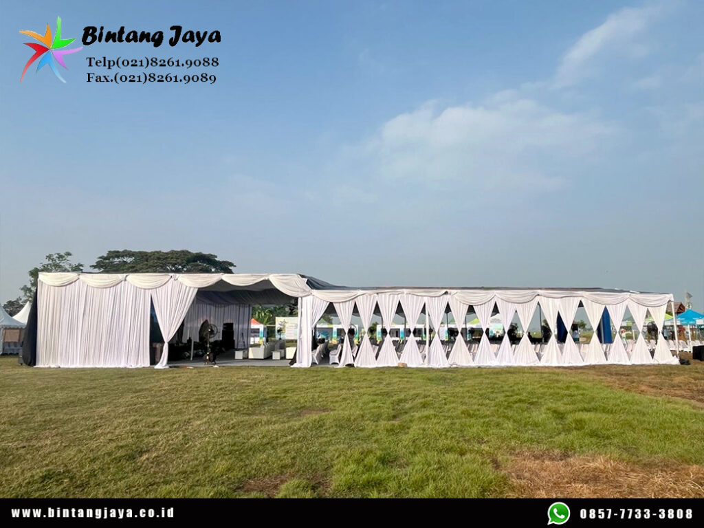 Sewa Tenda Dekorasi Serut Putih untuk Acara Resmi dan Kenegaraan