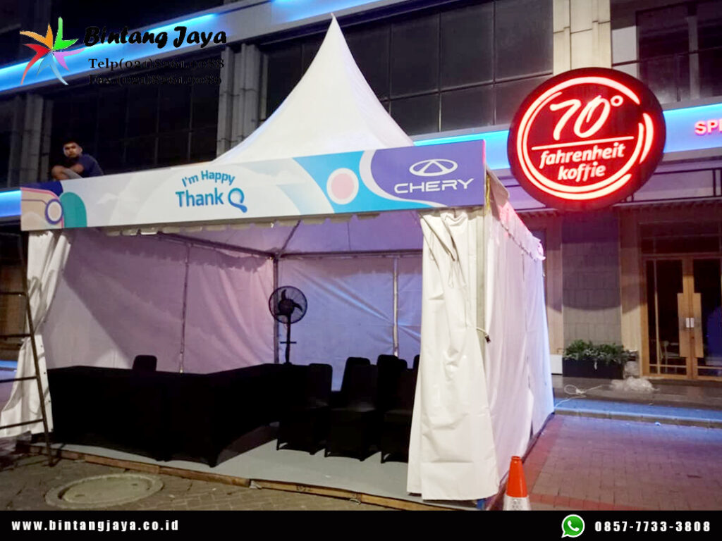 Sewa Tenda Sarnafil, Meja, Kursi, Misty Fan Area PIK