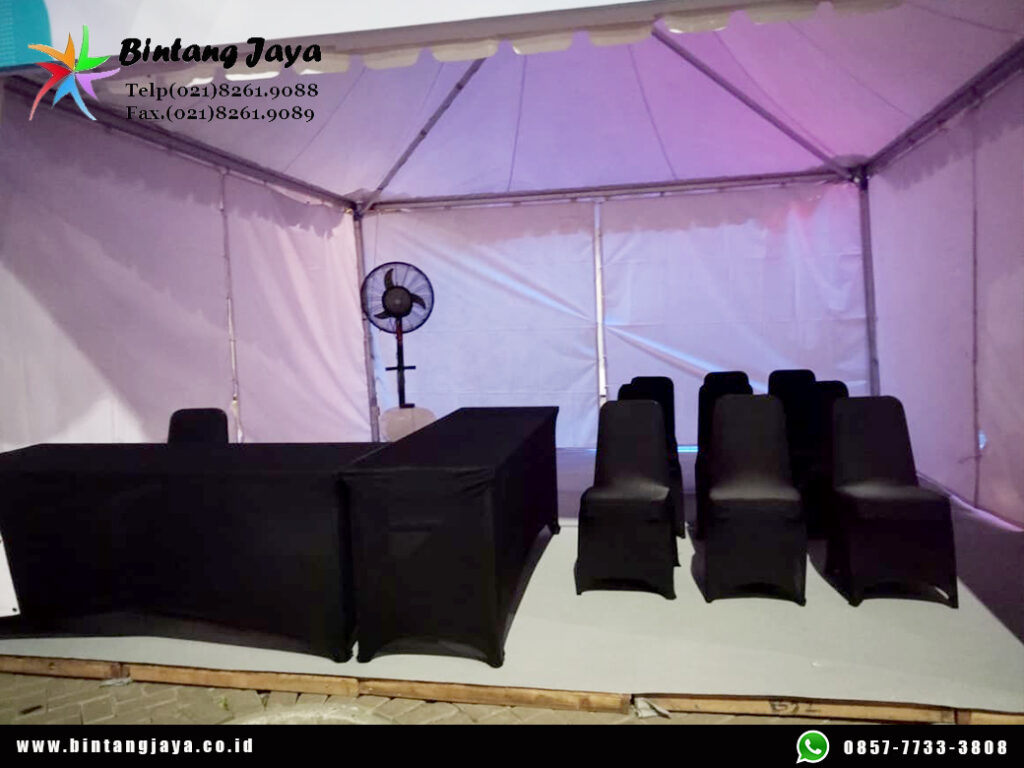 Sewa Tenda Sarnafil, Meja, Kursi, Misty Fan Area PIK