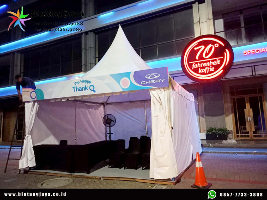 Sewa Tenda Sarnafil, Meja, Kursi, Misty Fan Area PIK