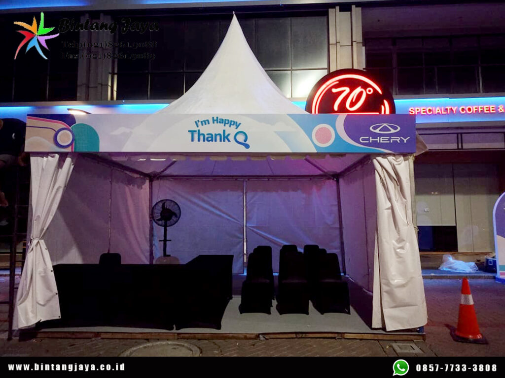 Sewa Tenda Sarnafil, Meja, Kursi, Misty Fan Area PIK