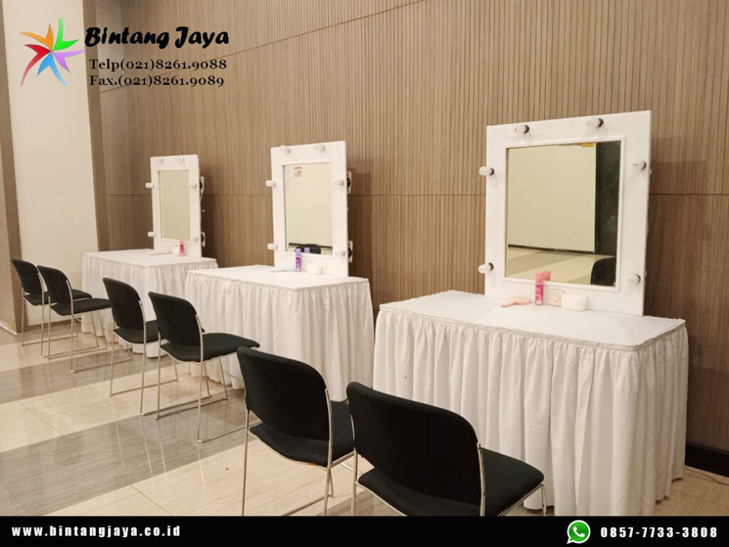 Sewa Meja Kaca Rias Putih Jakarta untuk Makeup Artist dan Beauty Event