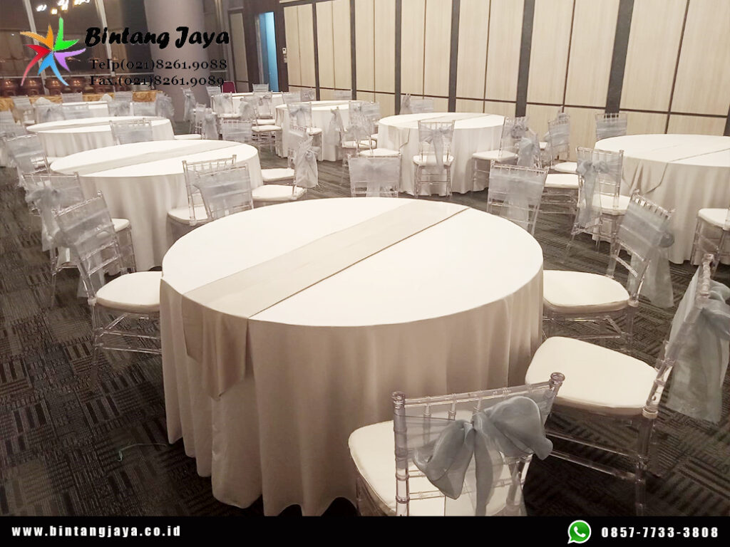 Rental Gong, Kursi Tiffany Acrylic, Round Table Jakarta untuk Event yang Elegan dan Berkelas