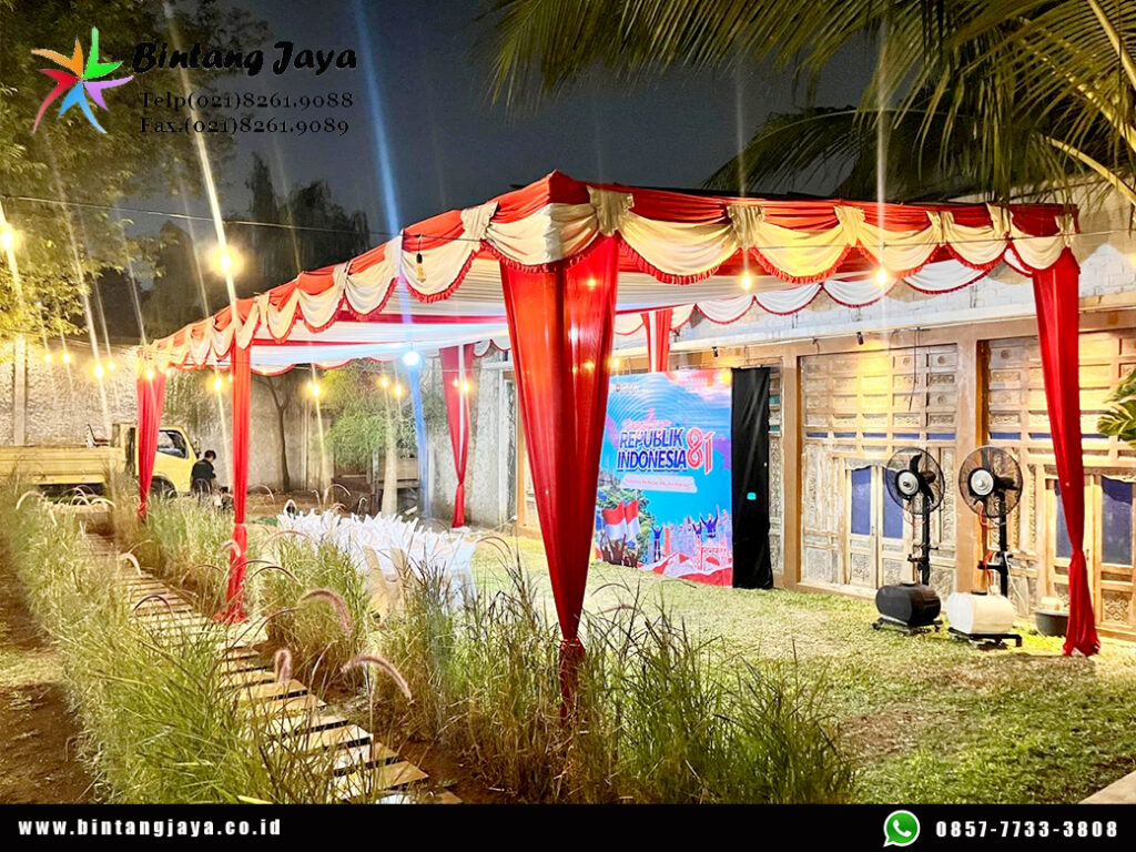Rental Tenda Serut, Misty Cool, Backdrop, Meja Bulat, Kursi Jakarta