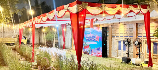 Rental Tenda Serut, Misty Cool, Backdrop, Meja Bulat, Kursi Jakarta