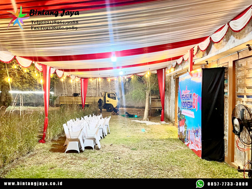 Rental Tenda Serut, Misty Cool, Backdrop, Meja Bulat, Kursi Jakarta