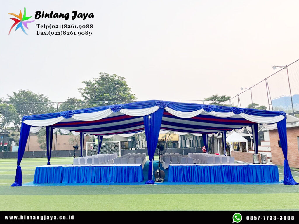 Rental Tenda Serut Biru, Putih, Merah, Meja, Kursi Jakarta