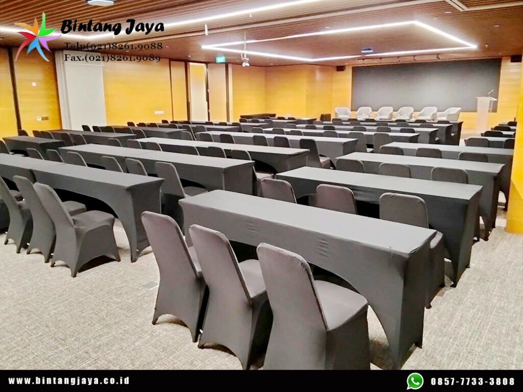 Sewa Meja IBM, Kursi Full Cover Hitam Jakarta 087885377555