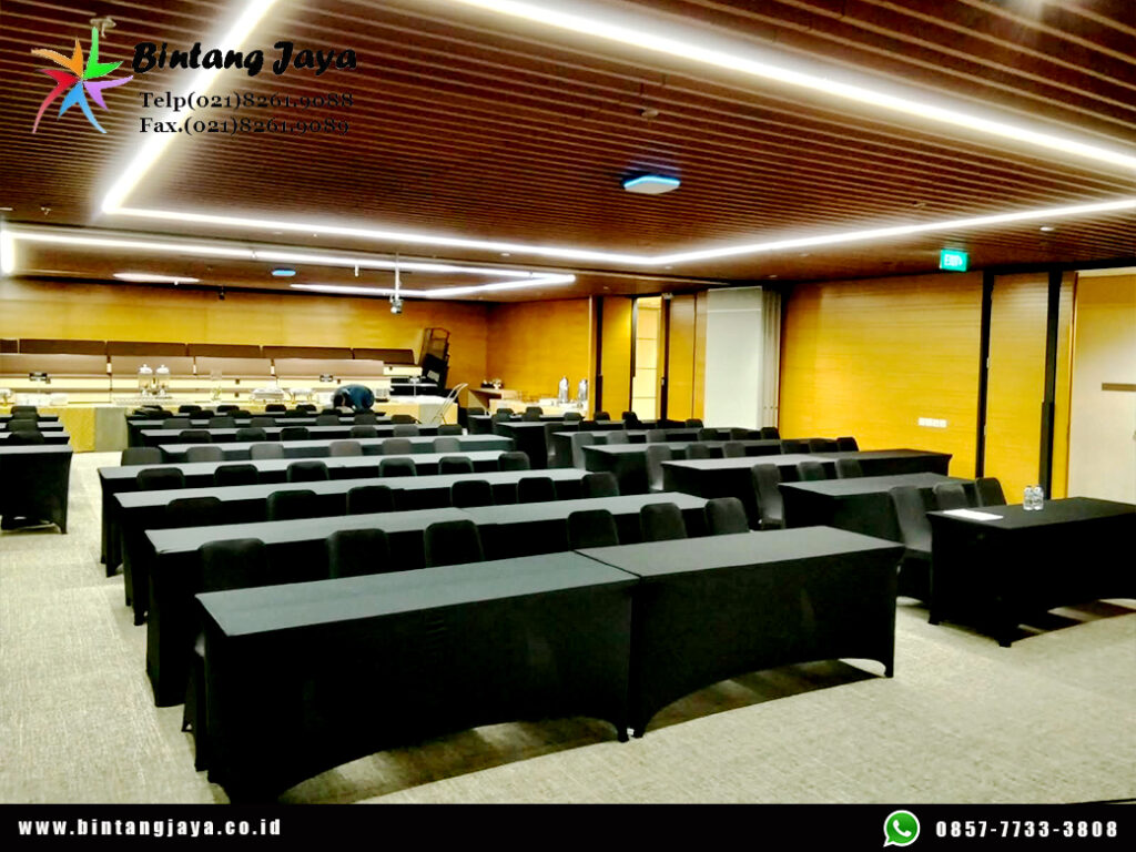 Sewa Meja IBM, Kursi Full Cover Hitam Jakarta 087885377555