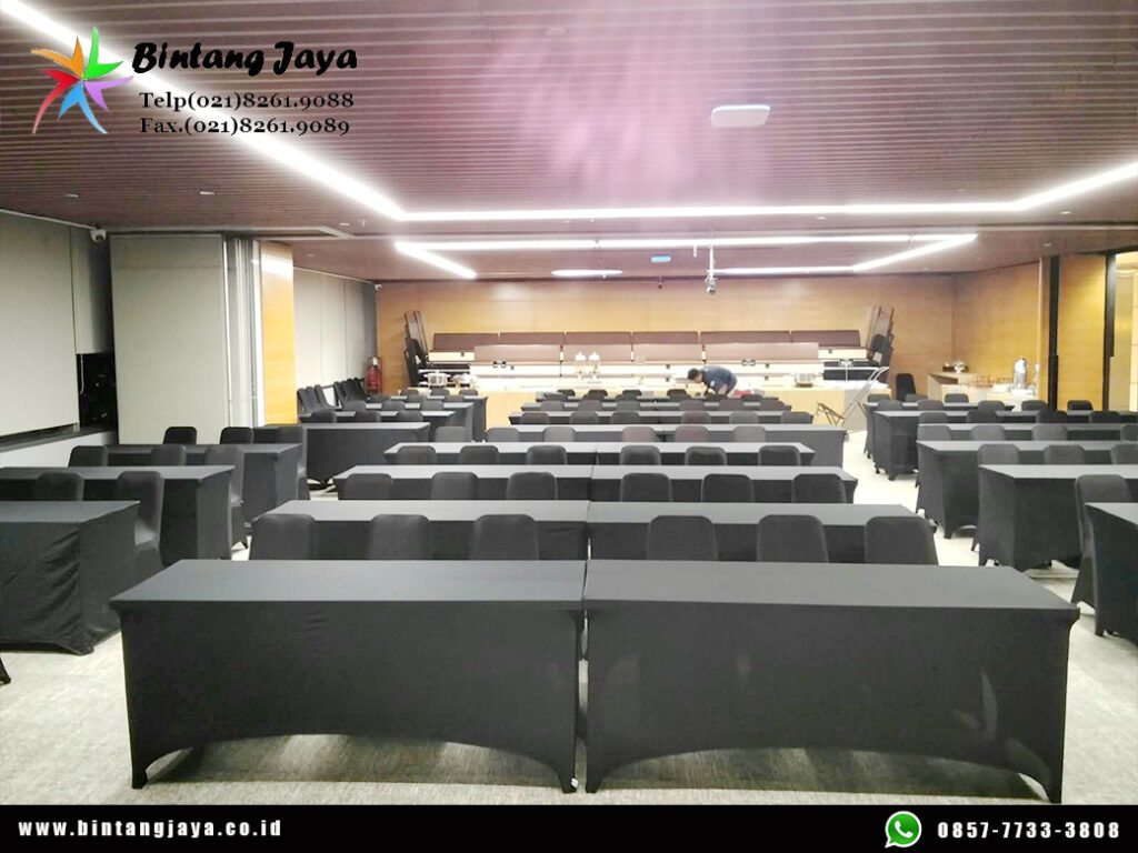 Sewa Meja IBM, Kursi Full Cover Hitam Jakarta 087885377555