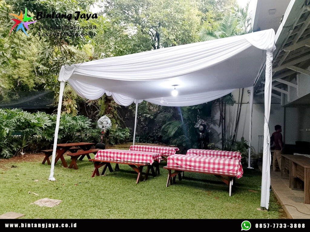 Sewa Tenda Plafon Putih Rumbai Putih Jakarta 085777333808 untuk Hajatan, Event & Acara Outdoor