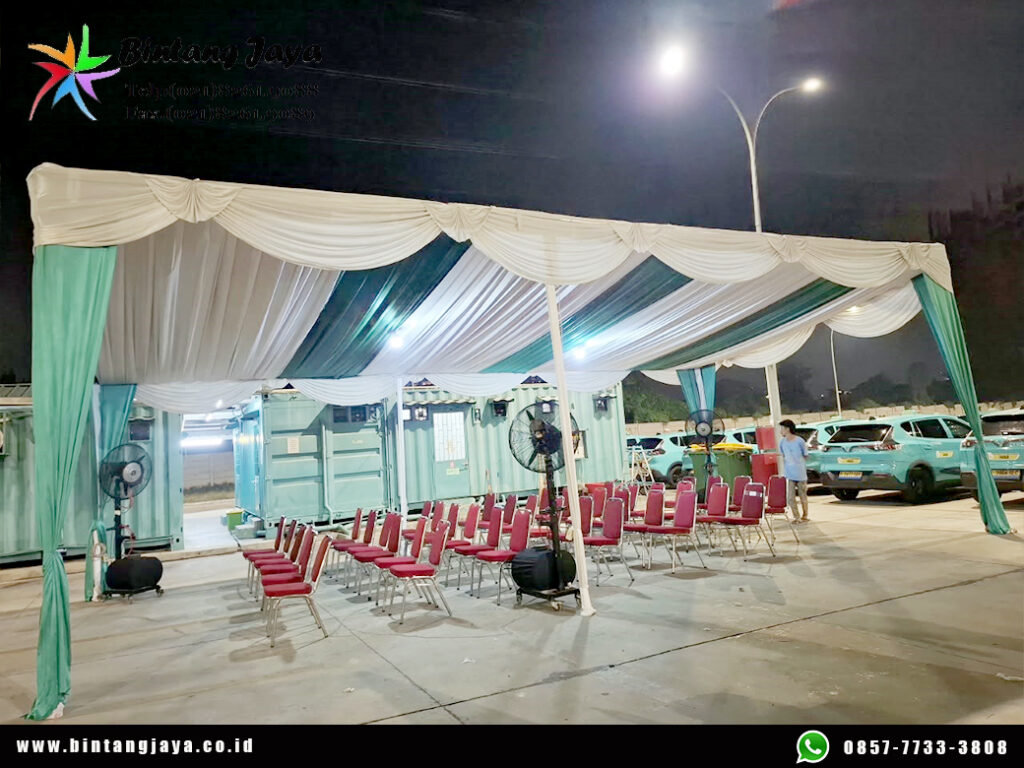 Sewa Tenda Serut Hijau Putih, Kursi Susun Bekasi 087885377555