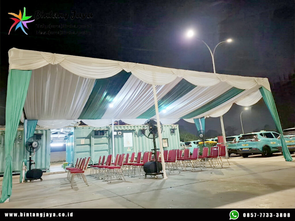 Sewa Tenda Serut Hijau Putih, Kursi Susun Bekasi 087885377555