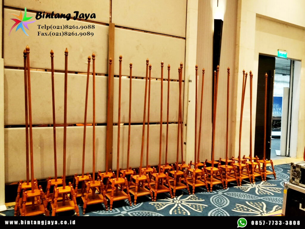 Sewa Tiang Bendera Pataka VIP Kayu Jakarta 085777333808