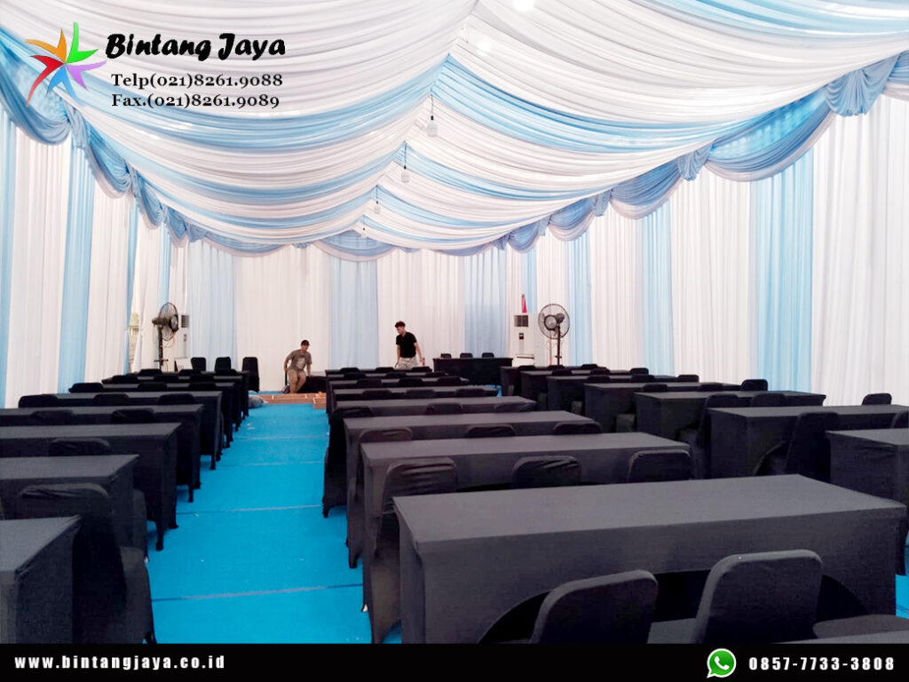 Sewa Tenda Hanggar Biru Putih untuk Event Perusahaan dan Acara Pemerintahan 087885377555
