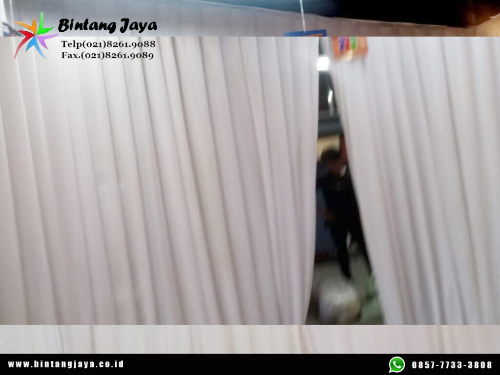 Sewa Tirai Filamin Putih Bogor 087885377555 untuk Dekorasi Venue yang Lebih Bersih dan Elegan